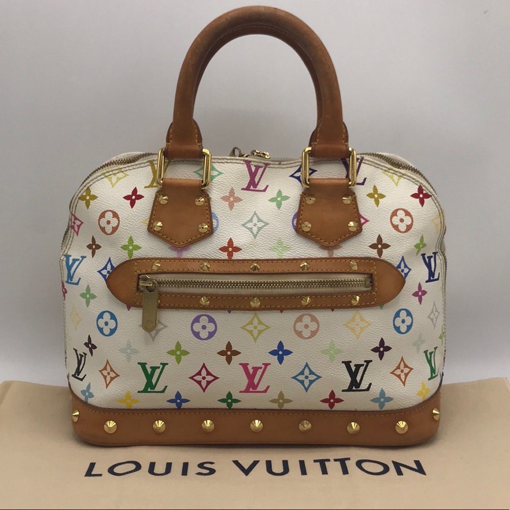 Authentic Louis Vuitton Multicolor Alma Handbag